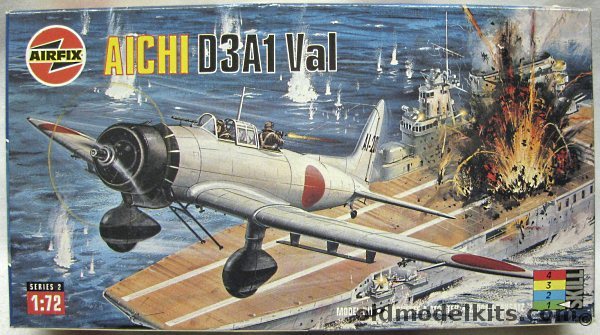 Airfix 1/72 Aichi D3A1 Val - Pearl Harbor Attack IJN Akagi /  Lt. Dxr. Takashige Egusa Pearl Harbor Attack IJN Soryu (21st Section 1st Sq Lead Aircraft), 02014 plastic model kit